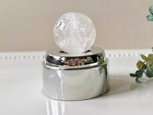 Illuminated Rotating Sphere Stand