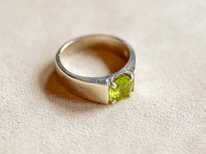 Inlay Sterling Ring || Peridot