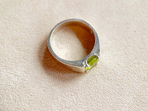 Inlay Sterling Ring || Peridot