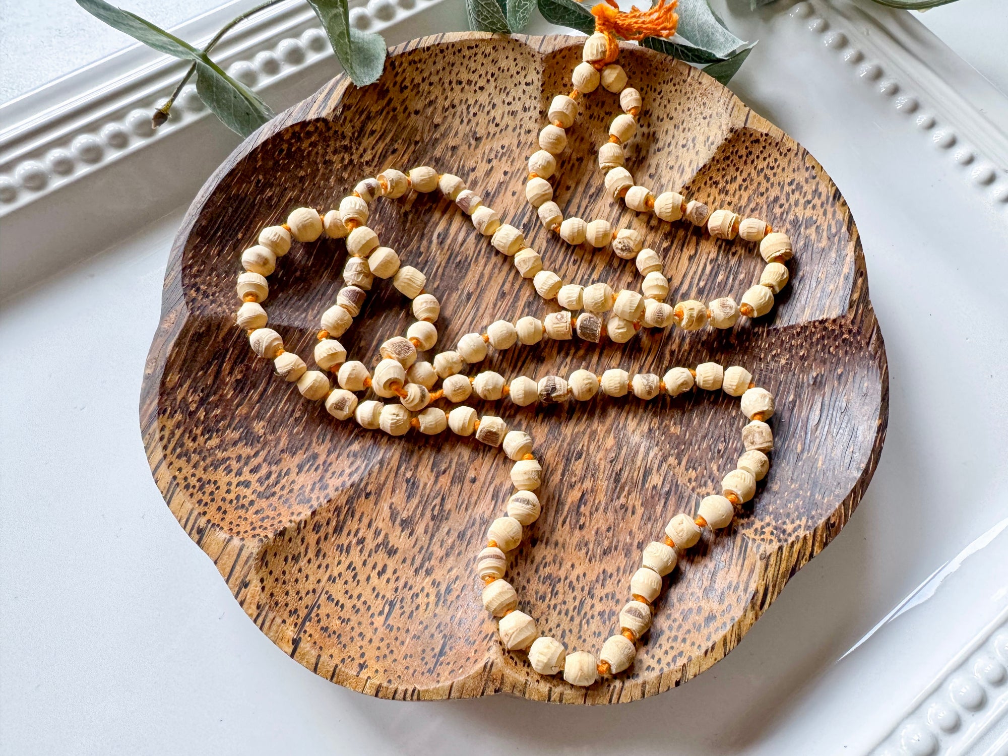 Japamala Beads || Tulsi Holy Basil Wood
