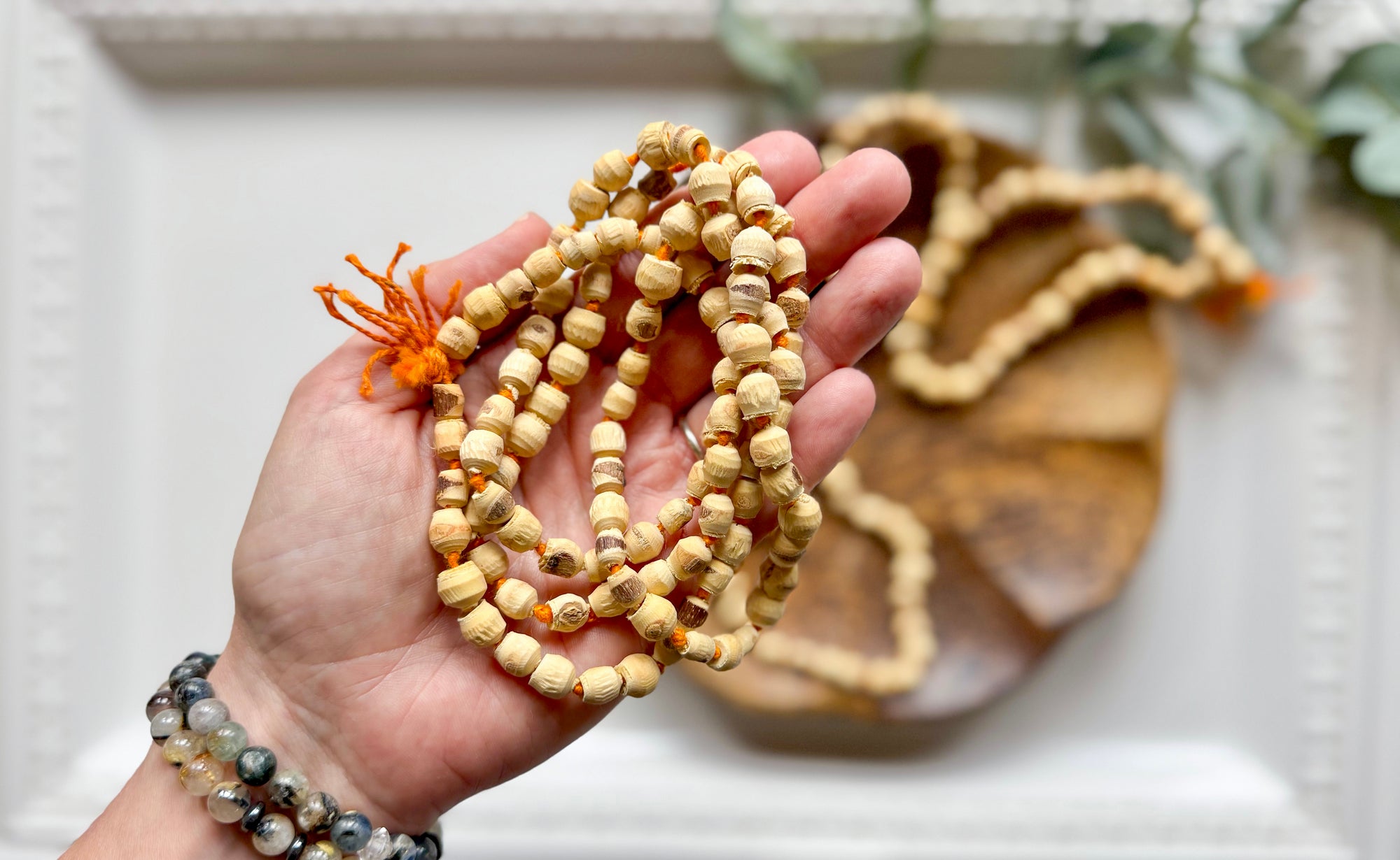 Japamala Beads || Tulsi Holy Basil Wood