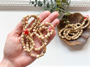 Japamala Beads || Tulsi Holy Basil Wood || 30"