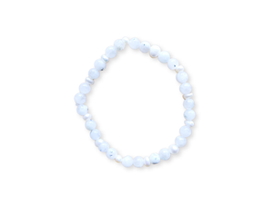June Bracelet Stack || Mother of Pearl & Moonstone Beaded Bracelet || Reiki Infused