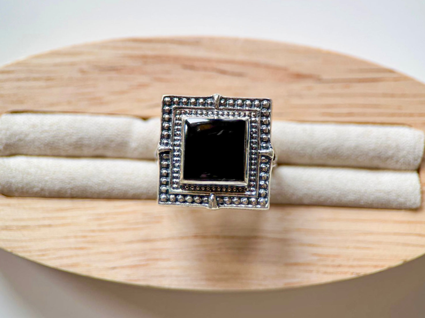 Keystone Mosaic Sterling Ring || Onyx