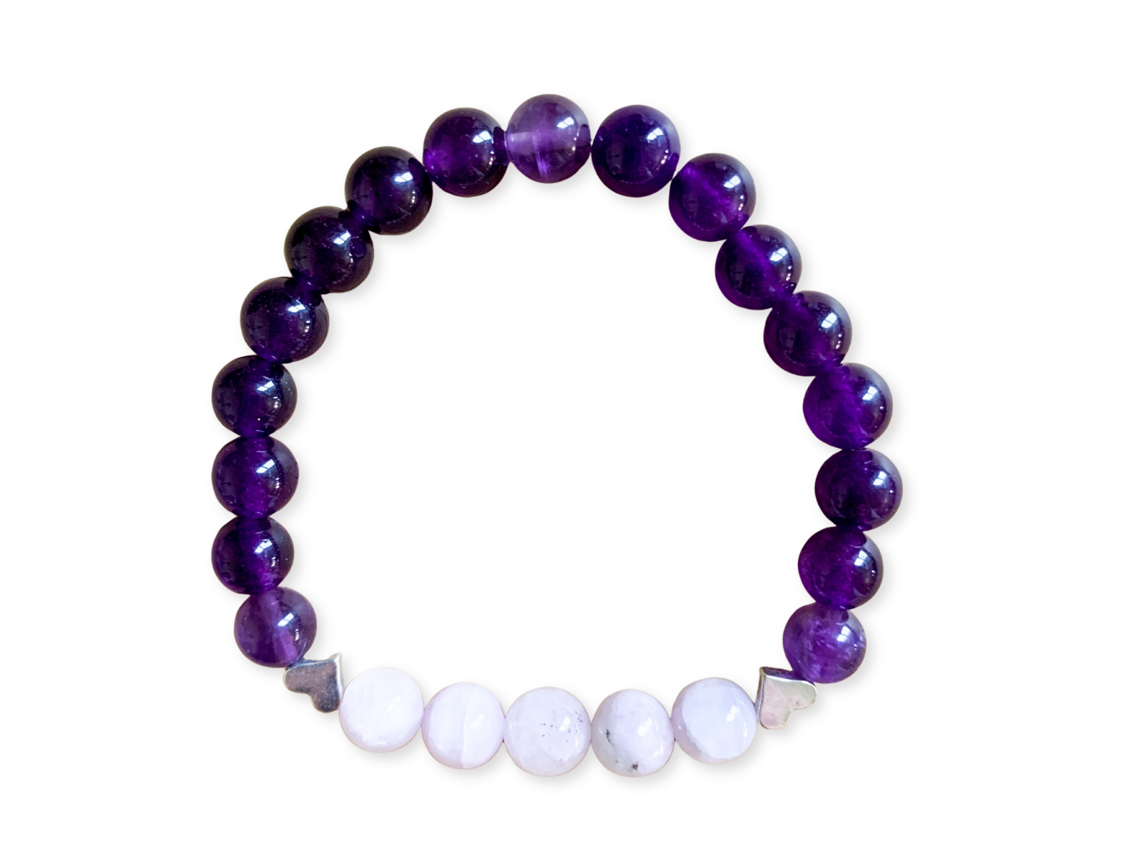Kunzite & Amethyst Beaded Bracelet || Reiki Infused