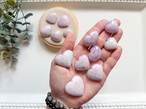 Kunzite Mini Flat Back Heart