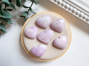 Kunzite Mini Flat Back Heart