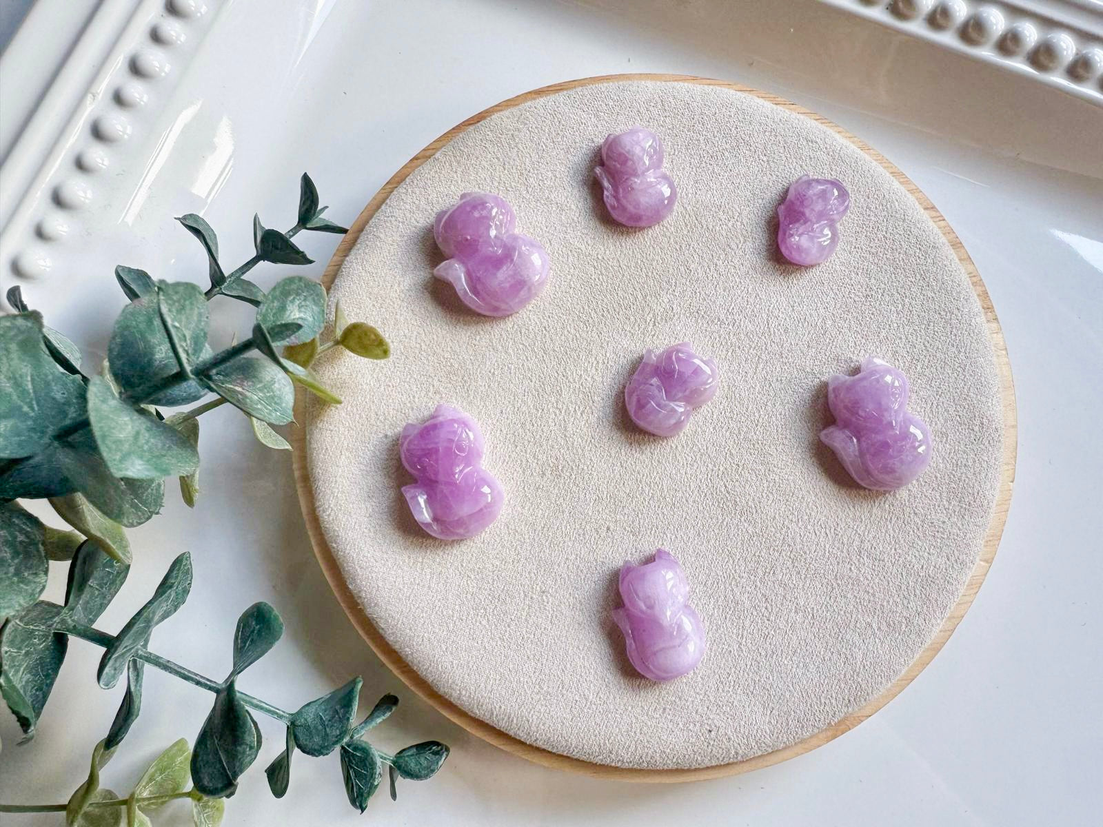 Kunzite Mini Fox Carving