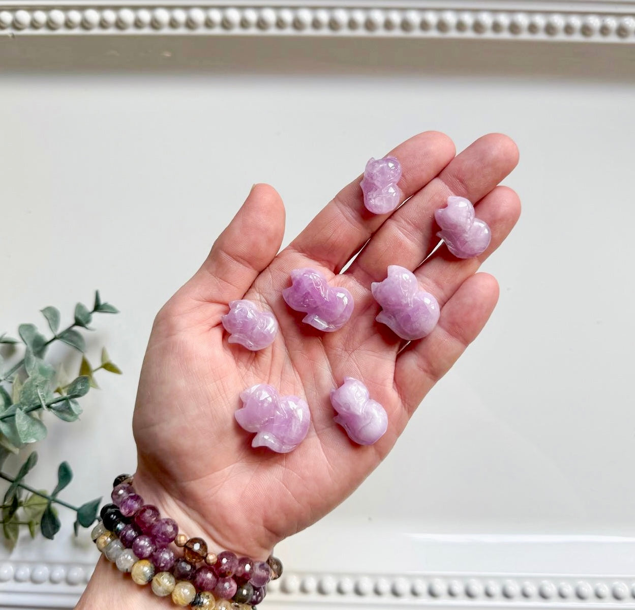 Kunzite Mini Fox Carving