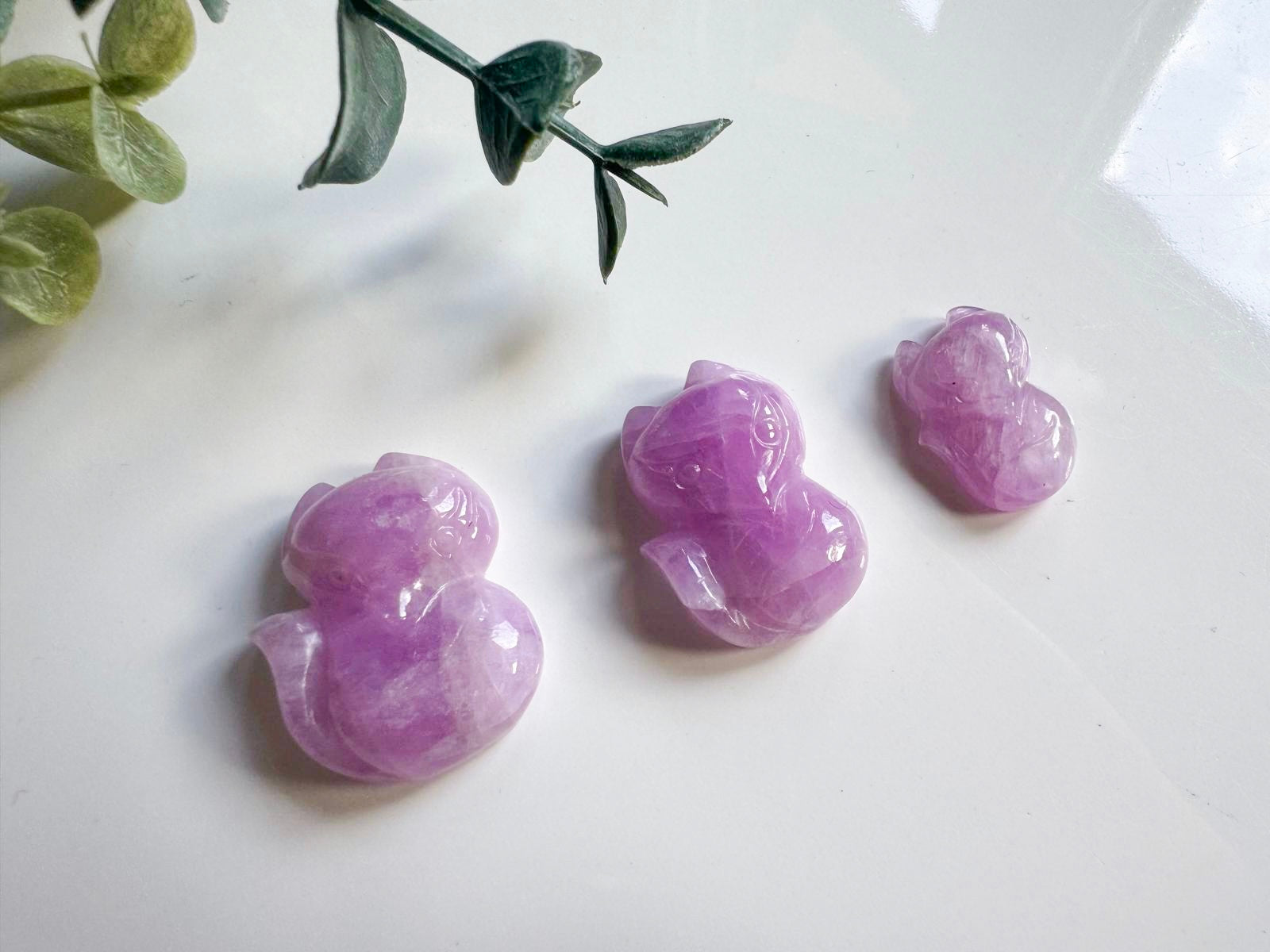Kunzite Mini Fox Carving