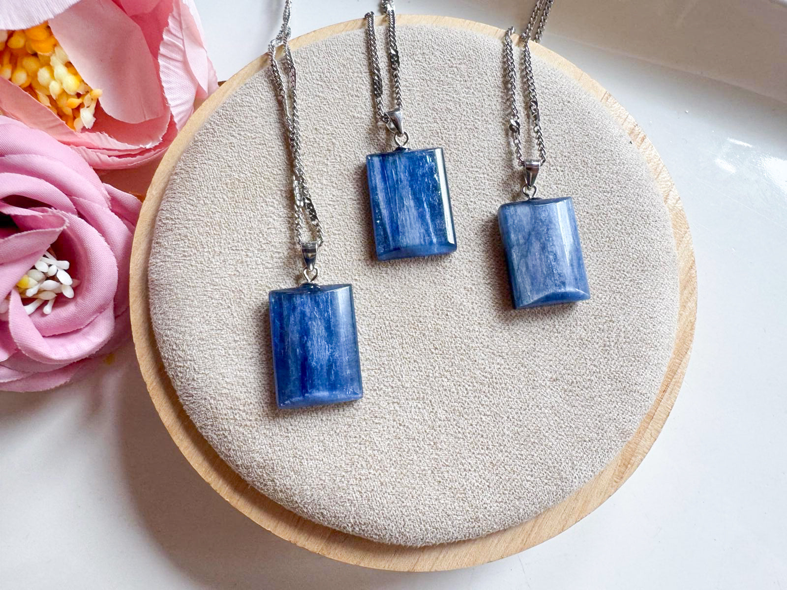 Kyanite Bevel Rectangle Necklace