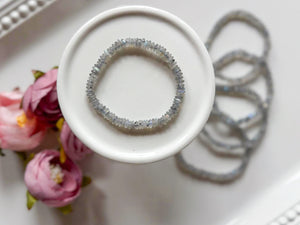 Labradorite 4mm Rondelle Beaded Bracelet 