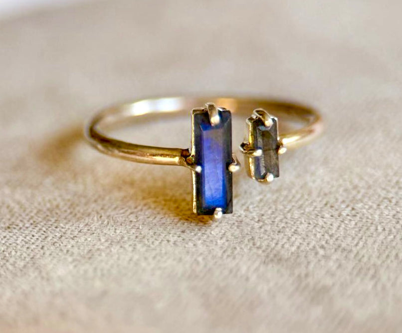 Labradorite Adjustable Sterling Ring