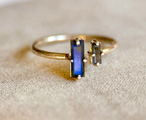 Labradorite Adjustable Sterling Ring