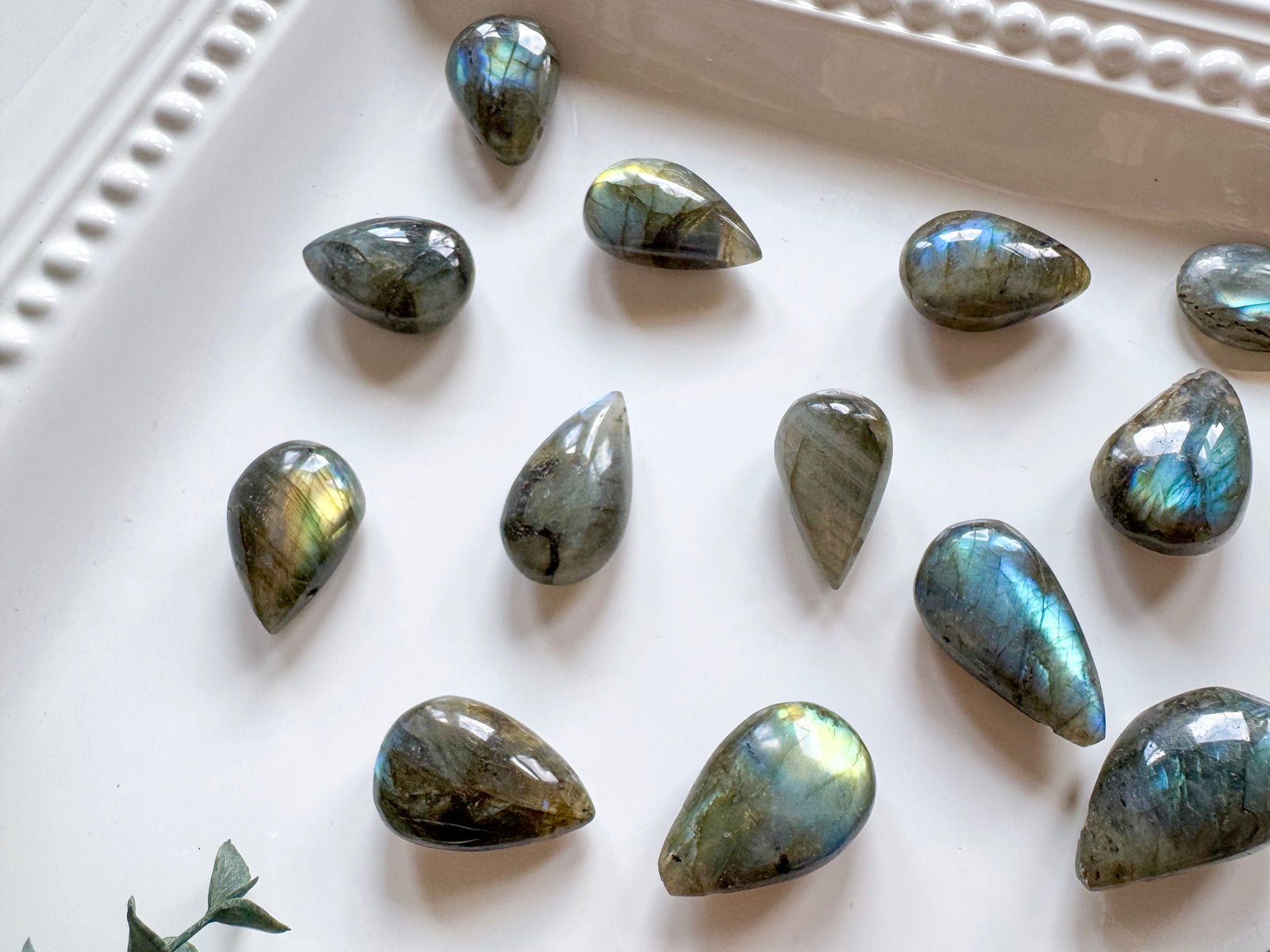 Labradorite Dew Drop || Drilled