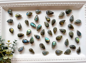 Labradorite Dew Drop || Drilled