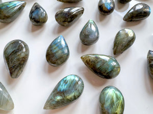Labradorite Dew Drop || Drilled