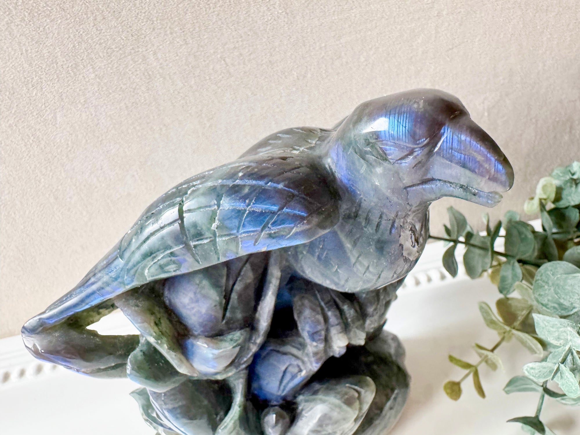 Labradorite Eagle Carving