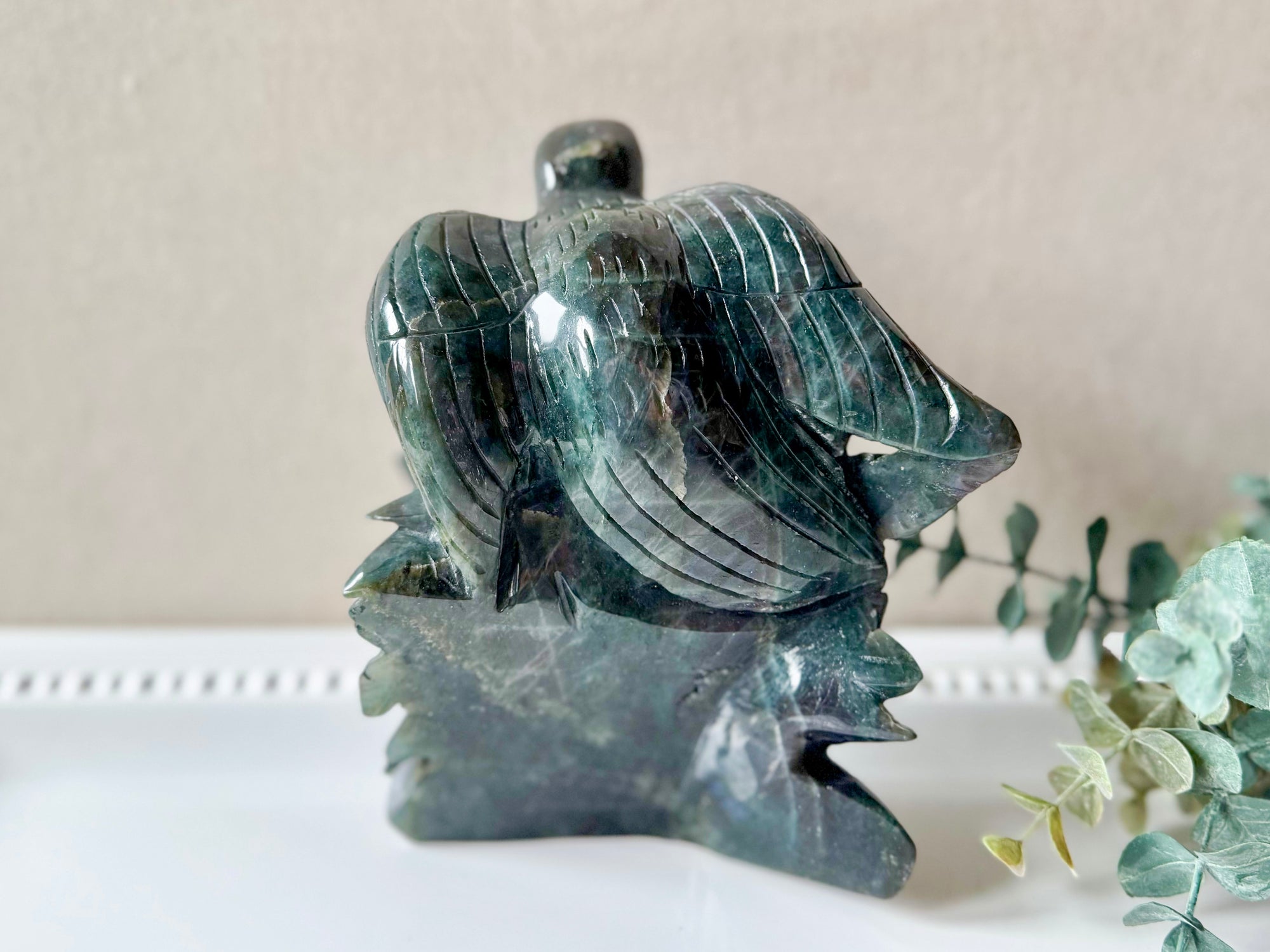 Labradorite Eagle Carving