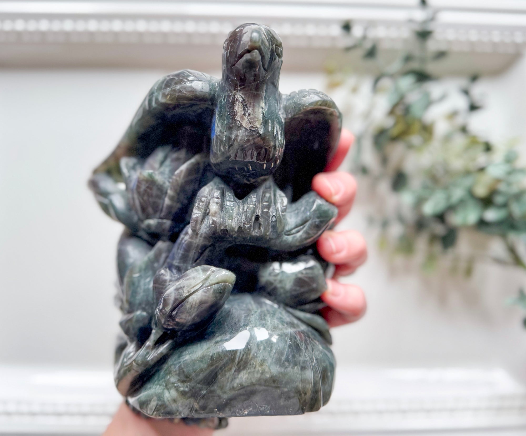 Labradorite Eagle Carving