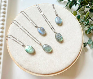 Labradorite Oval Necklace