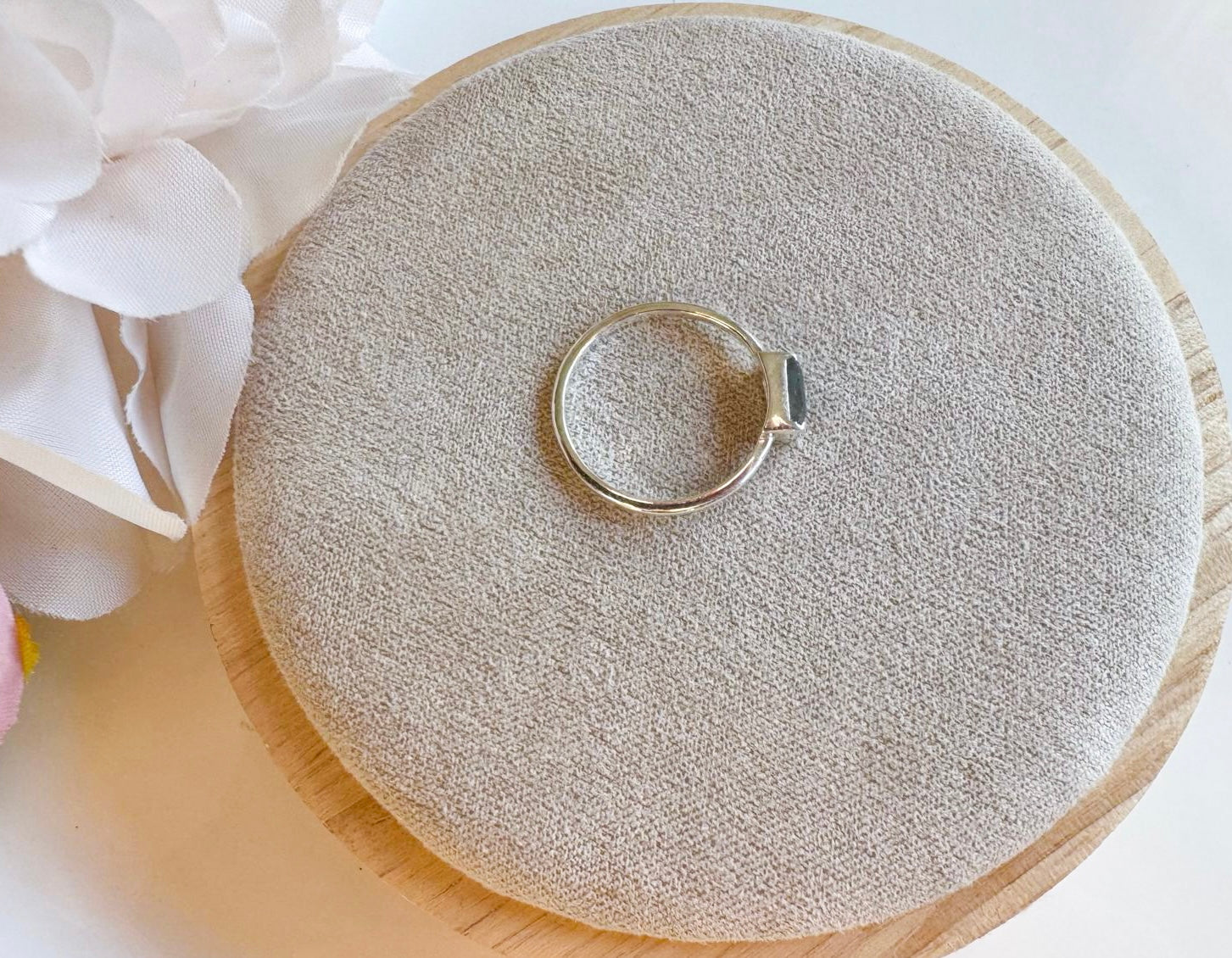 Labradorite Sterling Ring || Horizontal Bar