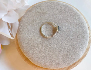 Labradorite Sterling Ring || Horizontal Bar