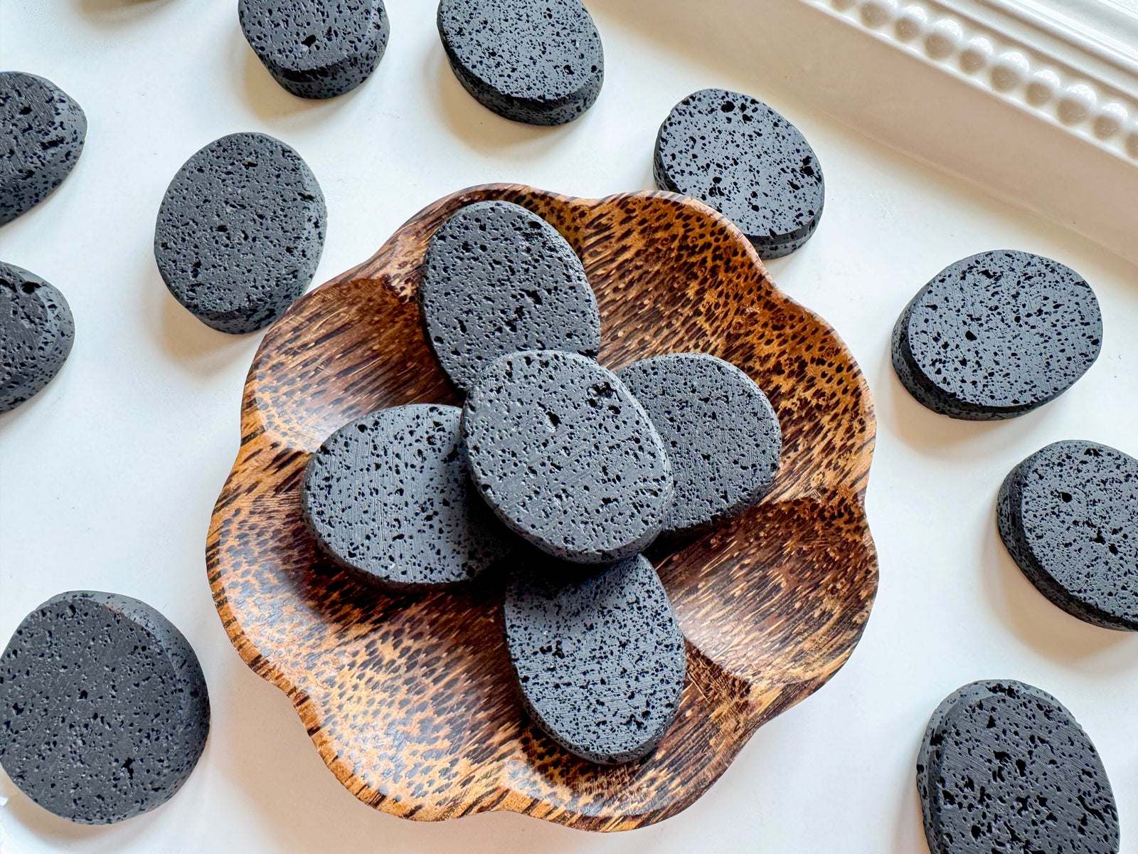 Lava Rock Flat Palm Stone
