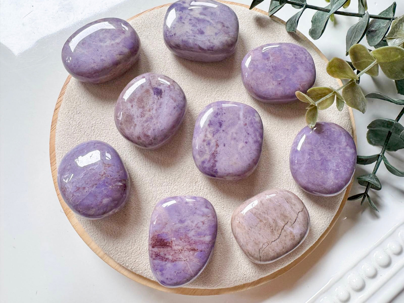 Lavender Jade Tumbled Stone