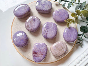 Lavender Jade Tumbled Stone