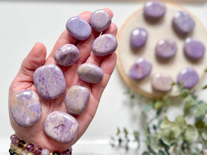 Lavender Jade Tumbled Stone