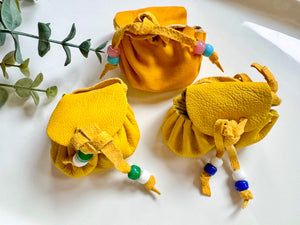 Leather Cinch Bag Pouch