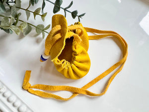 Leather Cinch Bag Pouch