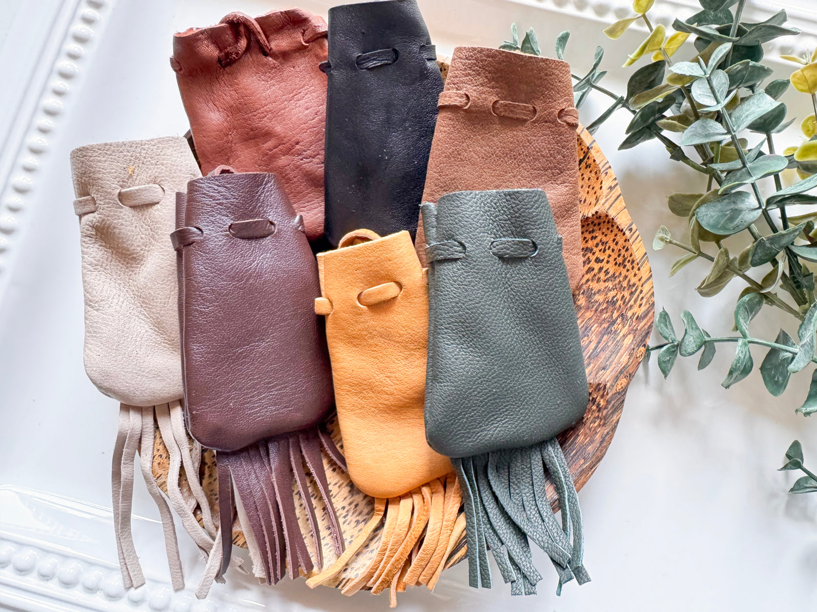 Leather Fringe Pouch