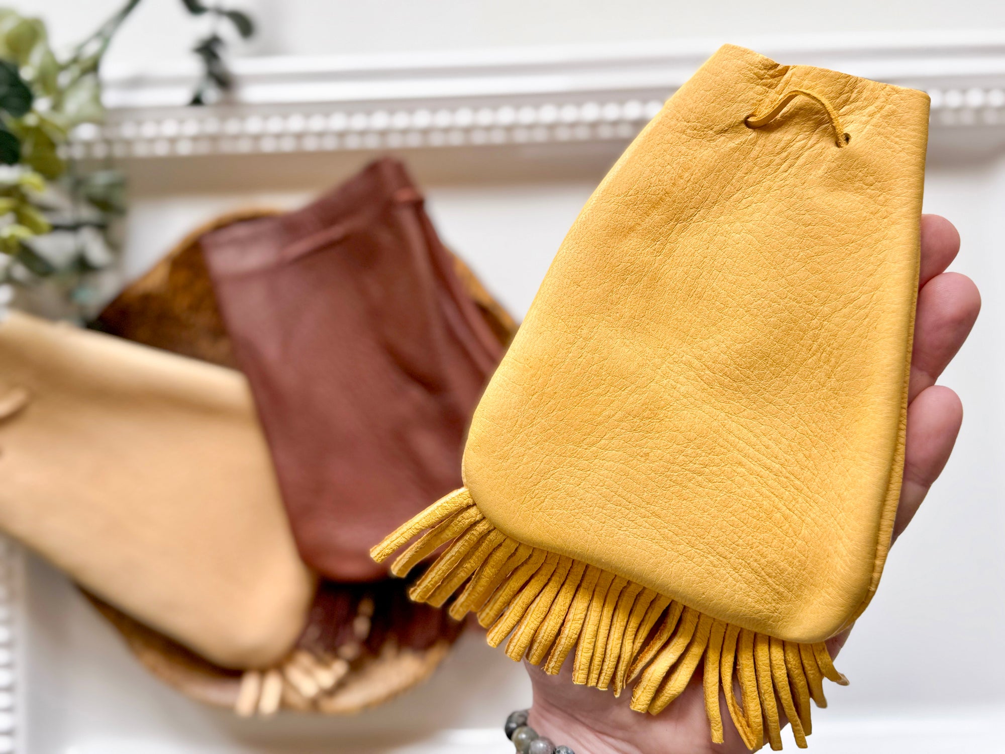 Leather Fringe Pouch