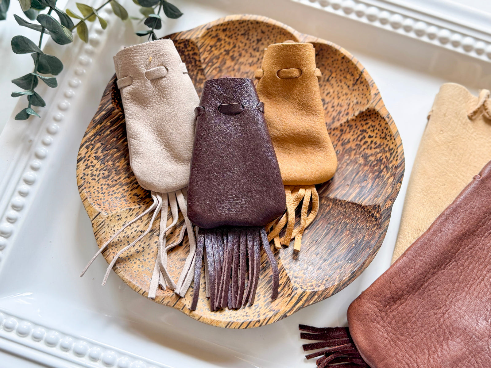 Leather Fringe Pouch