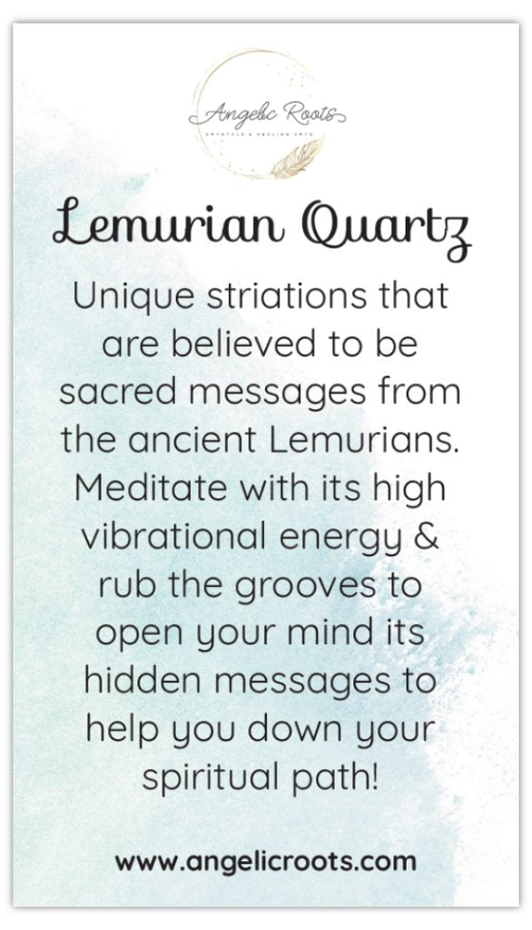 Lemurian Quartz Crystal Card