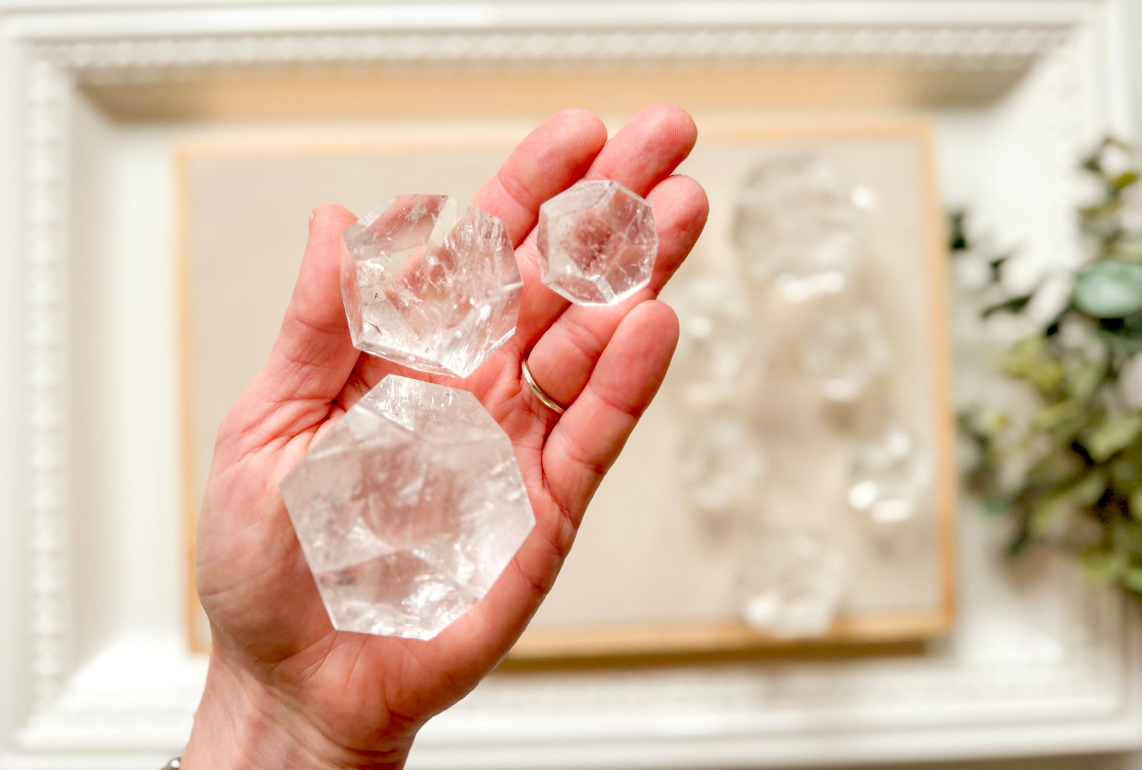 Lemurian Quartz Dodecahedron Carving || Sacred Geometry