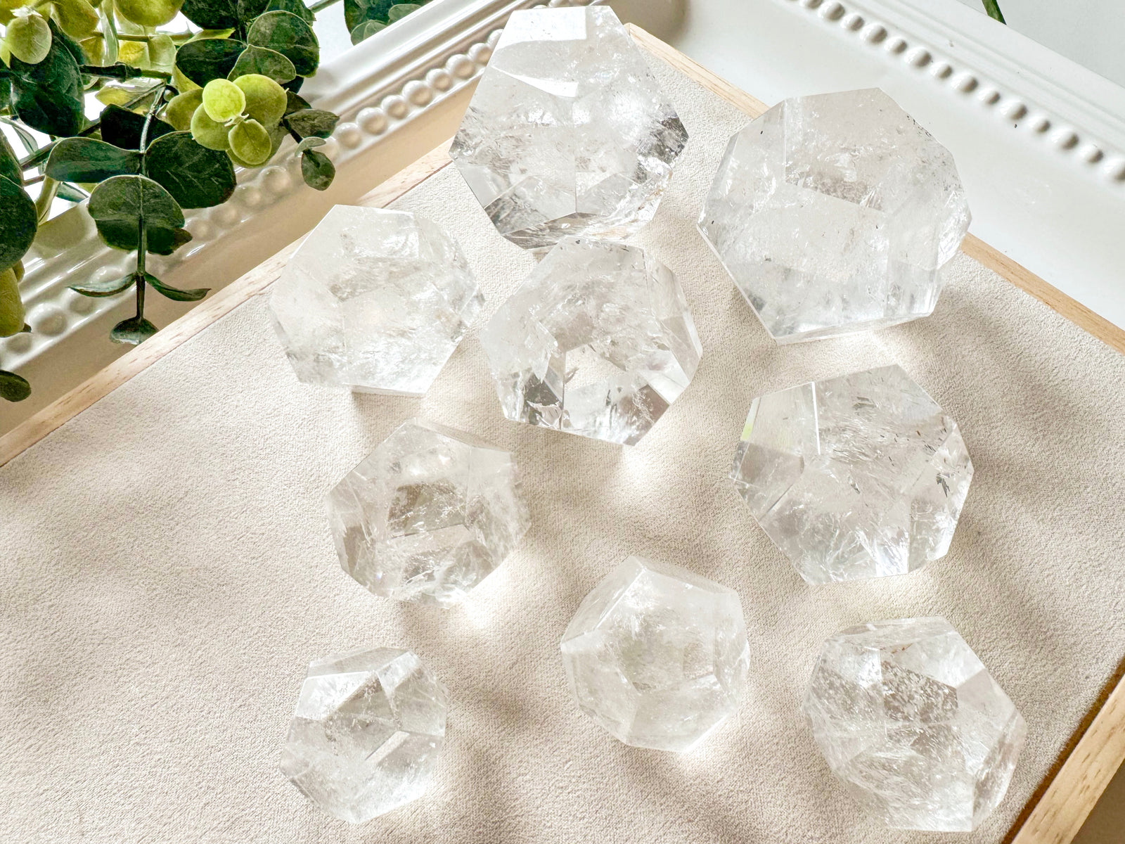 Lemurian Quartz Dodecahedron Carving || Sacred Geometry