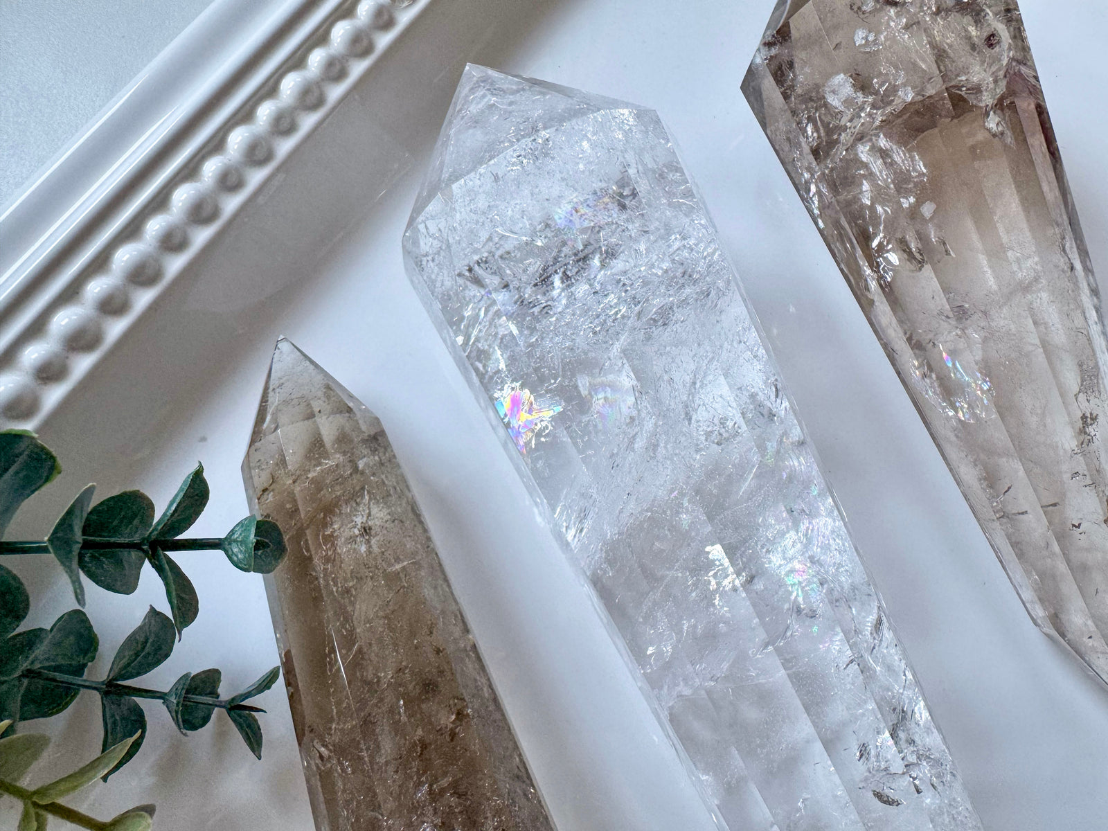 Lemurian Quartz Double Terminated Vogel Wand
