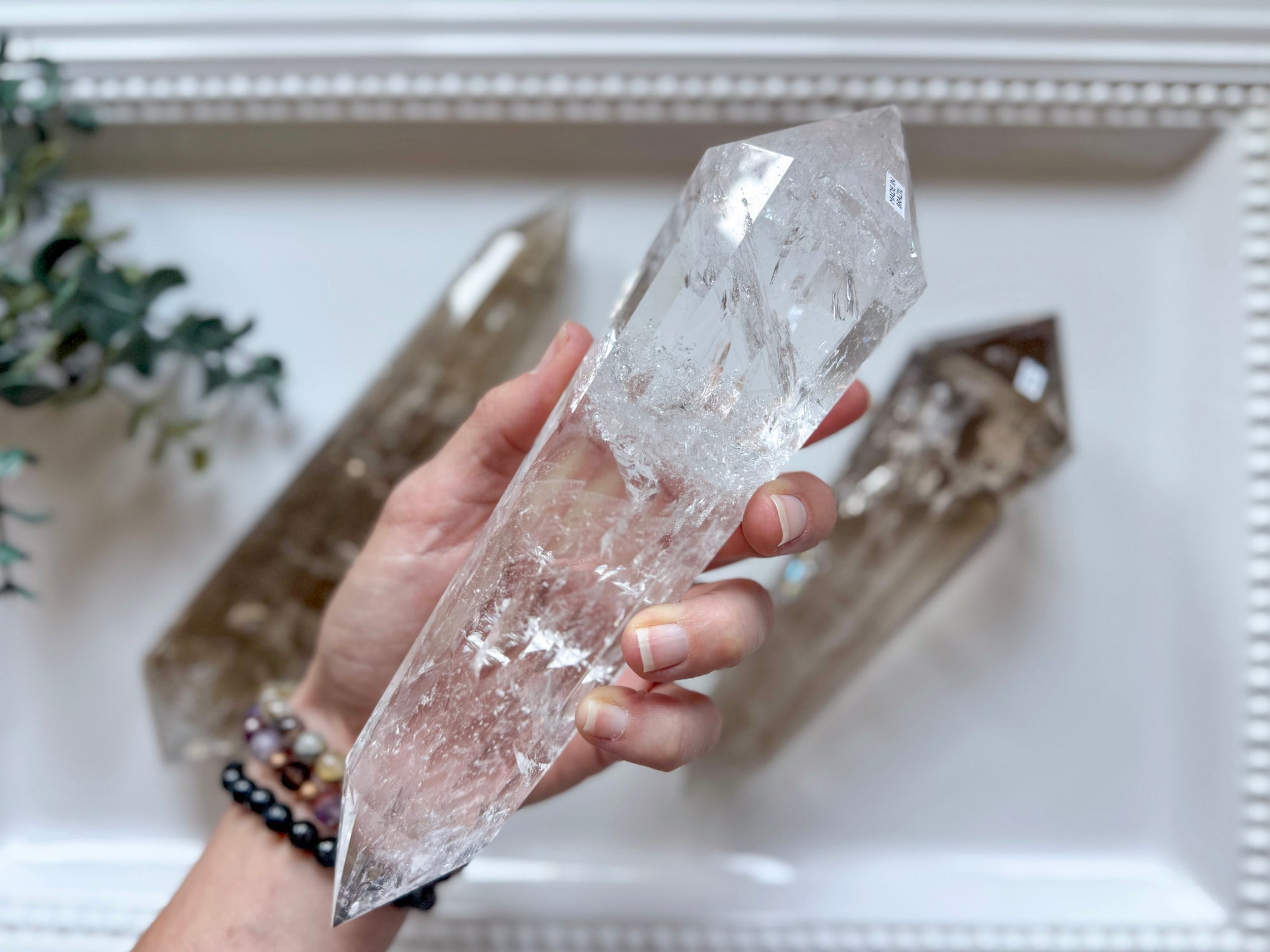 Lemurian Quartz Double Terminated Vogel Wand