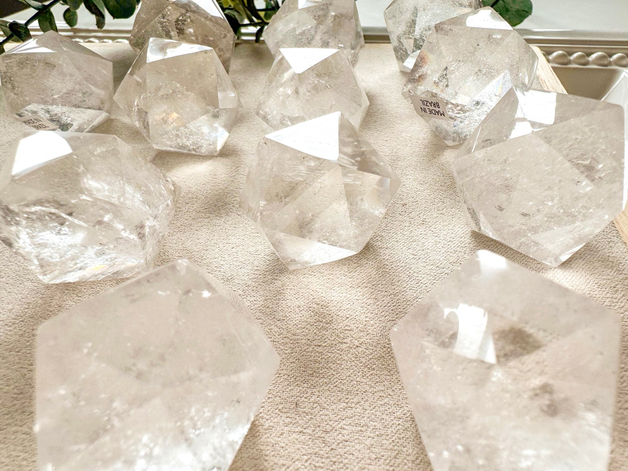 Lemurian Quartz Icosahedron Carving || Sacred Geometry
