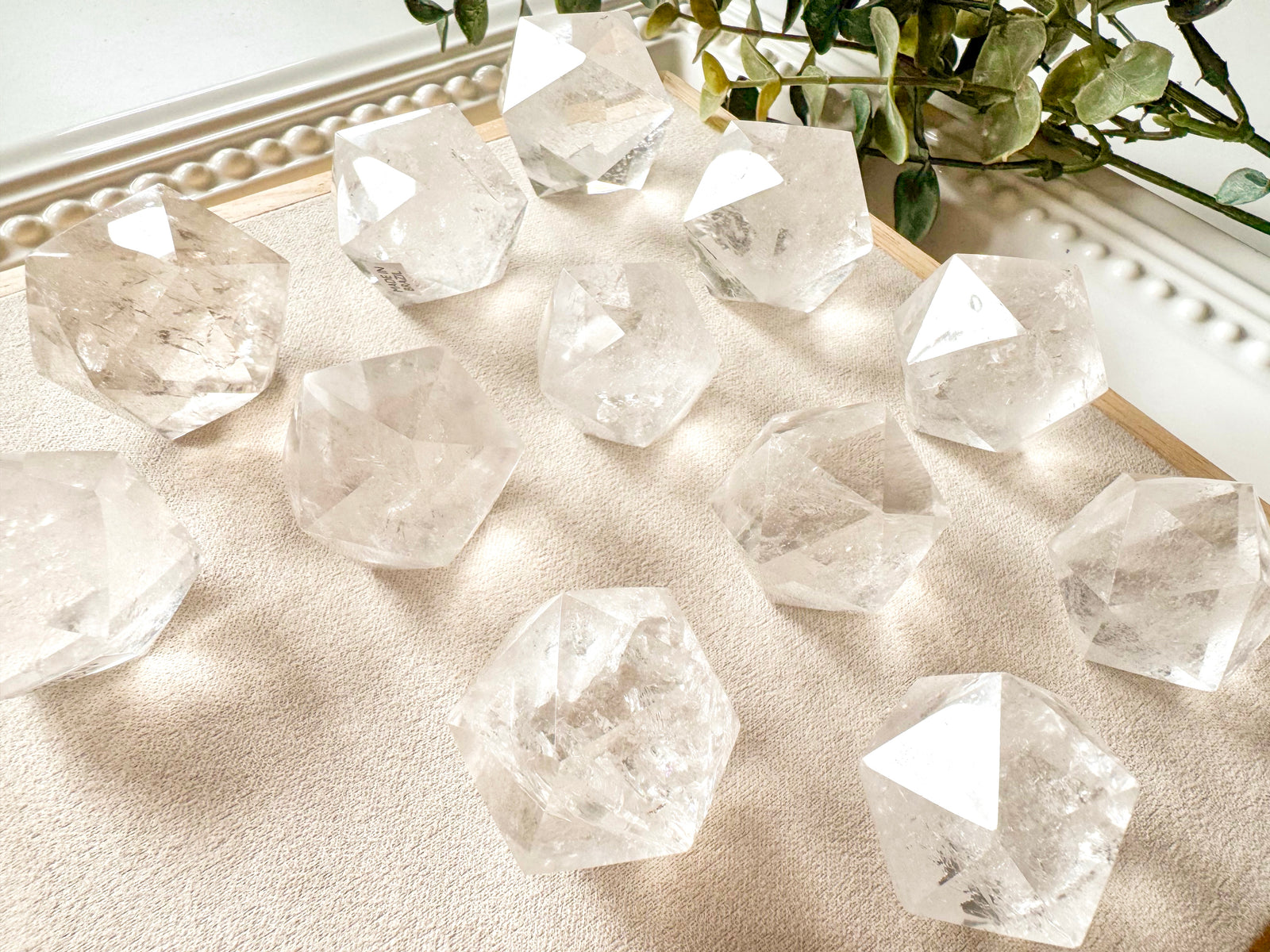 Lemurian Quartz Icosahedron Carving || Sacred Geometry