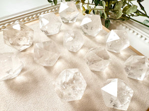 Lemurian Quartz Icosahedron Carving || Sacred Geometry