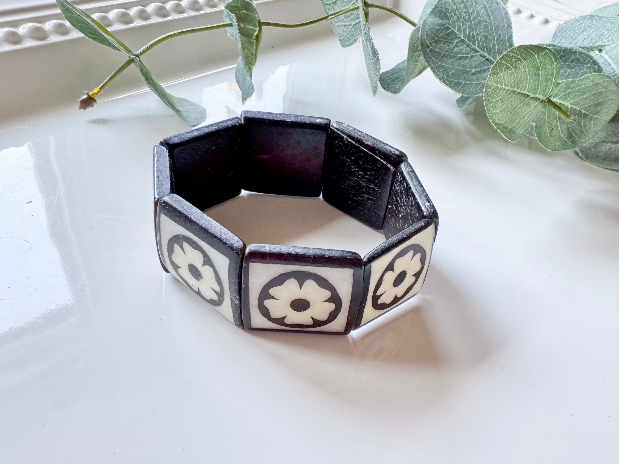 Mahogany Wood Inlay Bracelet || India