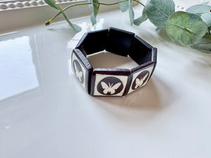 Mahogany Wood Inlay Bracelet || India