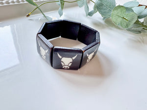 Mahogany Wood Inlay Bracelet || India