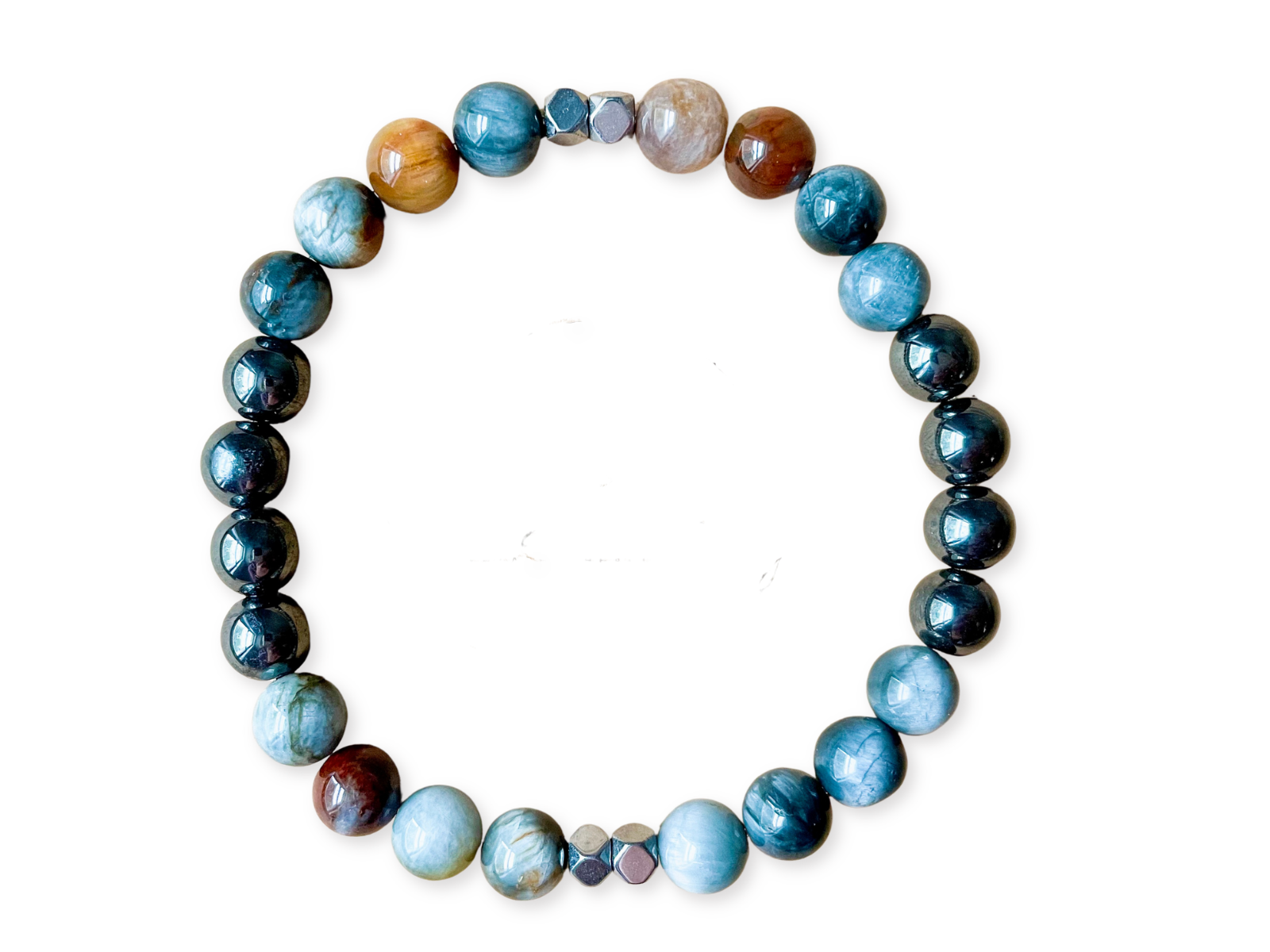 Masculine Line || Hawk Eye & Hematite Bracelet