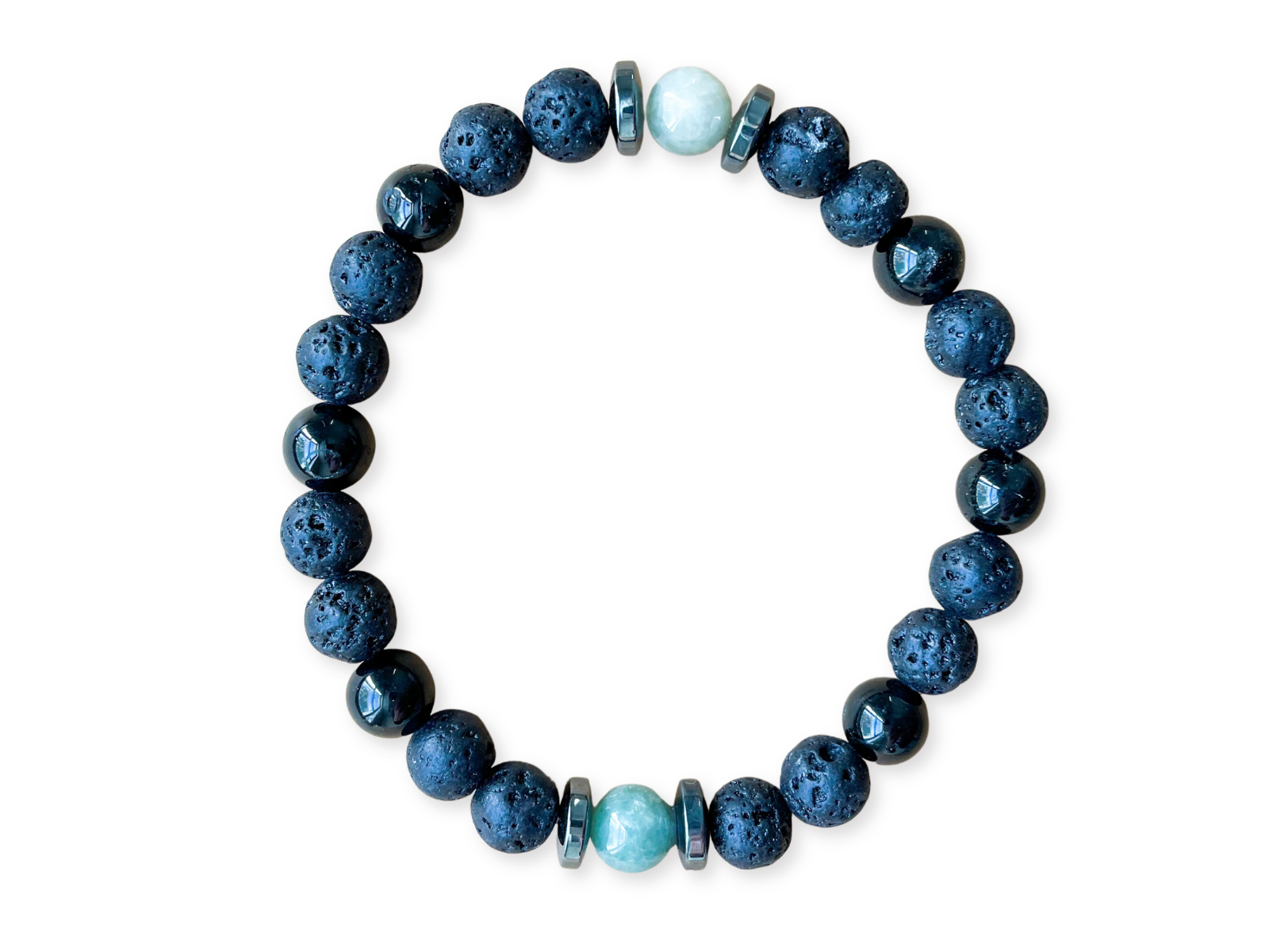 Masculine Line || Jade, Lava & Black Tourmaline Bracelet