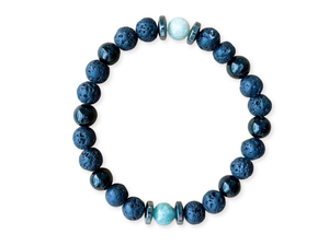 Masculine Line || Jade, Lava & Black Tourmaline Bracelet